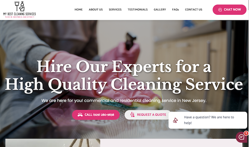 Captura de Imagen del Sitio Web de Limpieza de My Best Cleaning